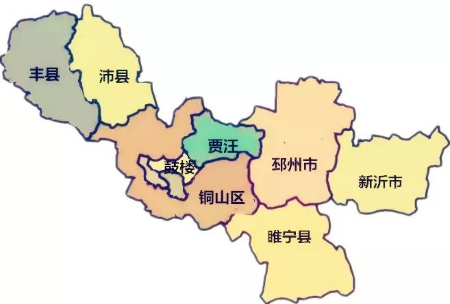 徐州行政区域图图片
