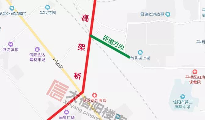 最后连接春晓路,跨浉河,与107国道交汇.